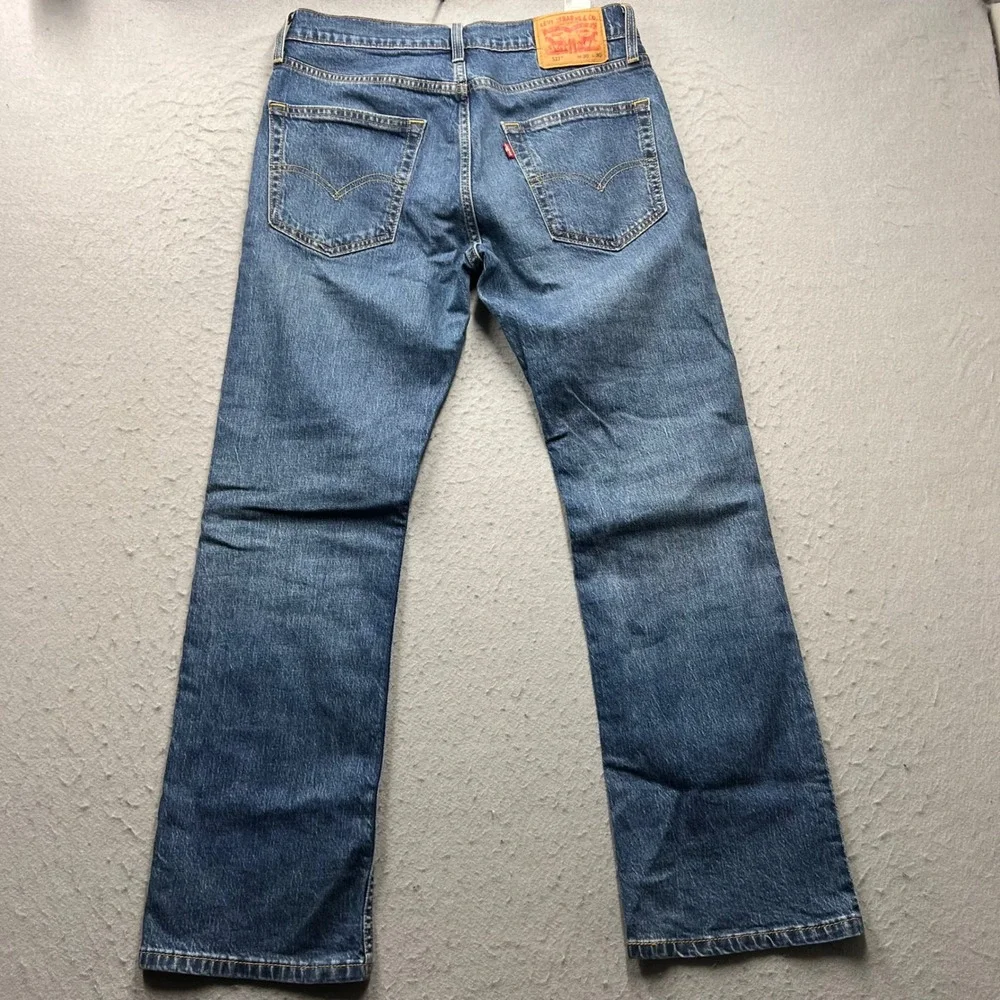 Levis 527 Slim Bootcut Jeans Mens W30 L30 Medium Wash Blue Denim 05527-0655